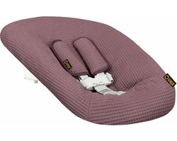 Ukje newborn hoes geschikt voor Stokke Tripp Trapp & Kidsmill newbornUkje Newborn Hoes Tripp Trapp - Voor Stokke Kidsmill Novi Kaos Newborn Set - Veilig getest Oeko-Tex - Waterdichte binnenkant - Met Gordelbeschermers - Mauve wafelstof