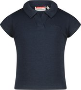 Vingino Top G-basic-crop rib polo Meisjes Poloshirt - Navy Blazer - Maat 128