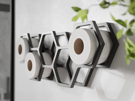 Grijze - Zuignap bevestiging - Toilet accessoires - Toiletrolhouder