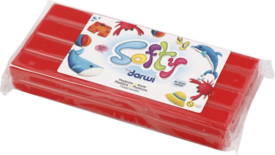 Foto: Cc softy boetseerklei plasticine 500 gr rood