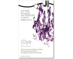 Jacquard textielverf iDye Natural 14 gr paars voor stoffen.
