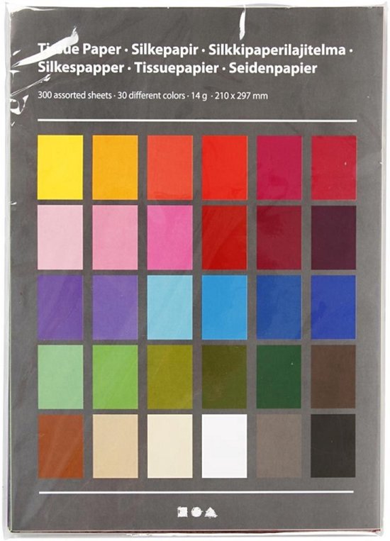 Papier de soie, A4 210x297 mm, 14 g, 30x10 feuilles