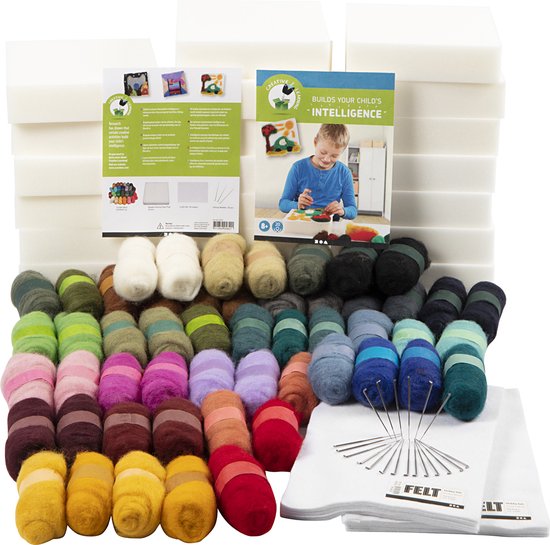 Creativ Company Knutselvilt - 10 Vellen Groen - A4-formaat 21x30 Cm - Dikte 1,5-2 Mm - Stevig Polyester - Ideaal Voor Naai- En Knutselprojecten