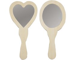 Creativ Company Hand Mirrors formaat 23-24 cm 2 stuks