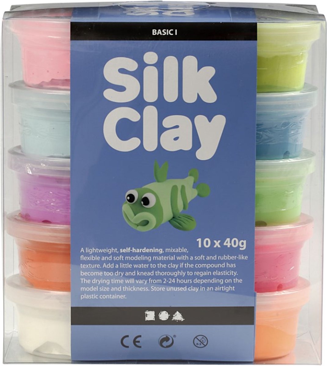 Silk Clay - Klei- Basisset 1 - Set met 10 Kleuren — afbeelding 3