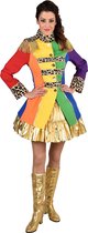 Magic By Freddy's - Grappig & Fout Kostuum - Over The Rainbow Jas Vrouw - Multicolor - Large - Carnavalskleding - Verkleedkleding