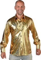 Magic Design Verkleedblouse Hologram Polyester Goud Maat Xl