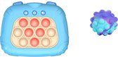 Quick Push Pop-it Game Controller - Motoriek Speelgoed Voor Volwassenen en Kinderen - Puzzelspel Concentratie en Reflexen Verbeteren - Anti Stress Fidget Pop-it Speelgoed | Blauw