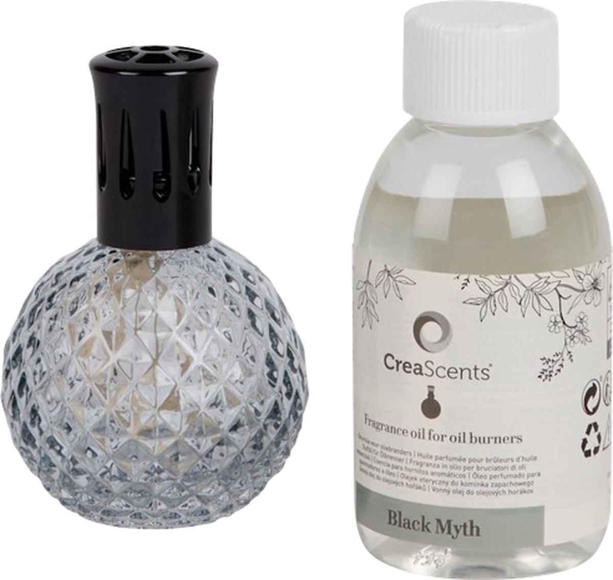 Goedkoopste Luxe Oliebranderset MARGEAUX - 1 Oliebrander en 200 ml geurolie - Oil burner Smoke
