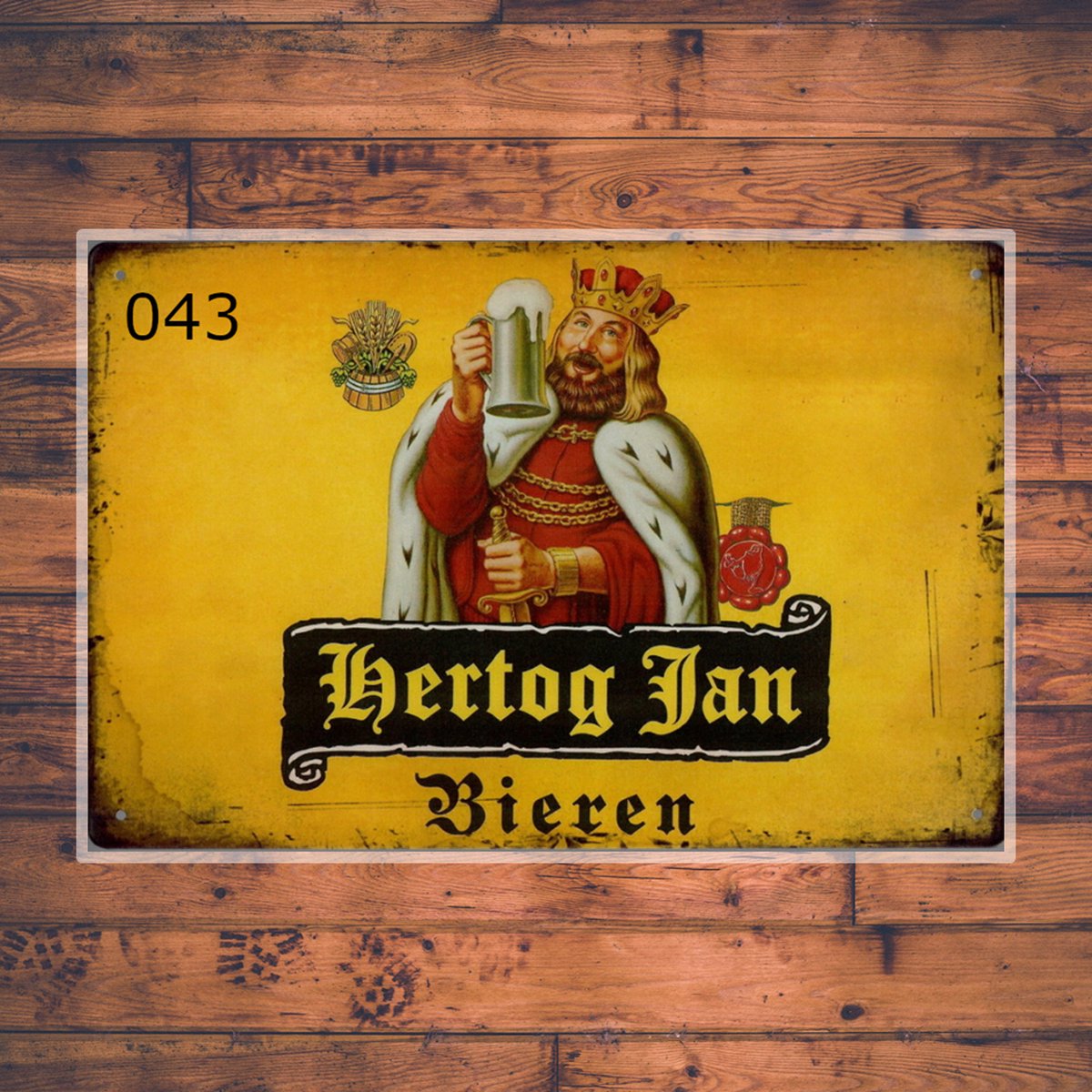 Wandbordje Hertog Jan Bieren