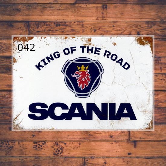 Wandbordje Logo Scania King of The Road