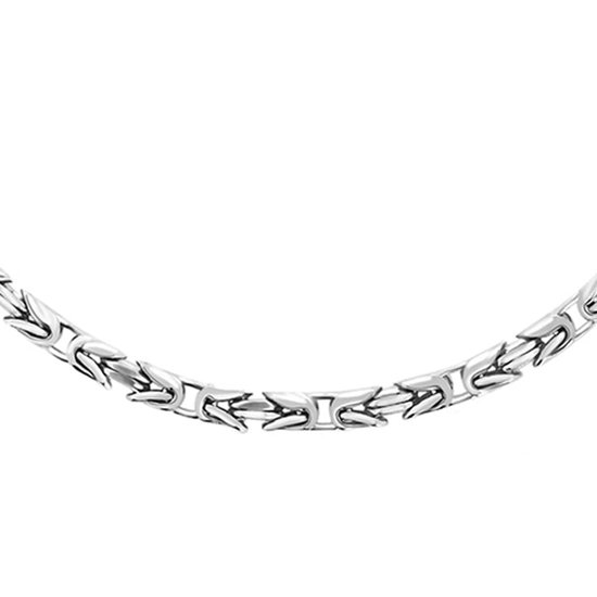 Juwelier Zwartevalk - Zilveren vierkante koningsschakel armband BIZ 80/21cm-