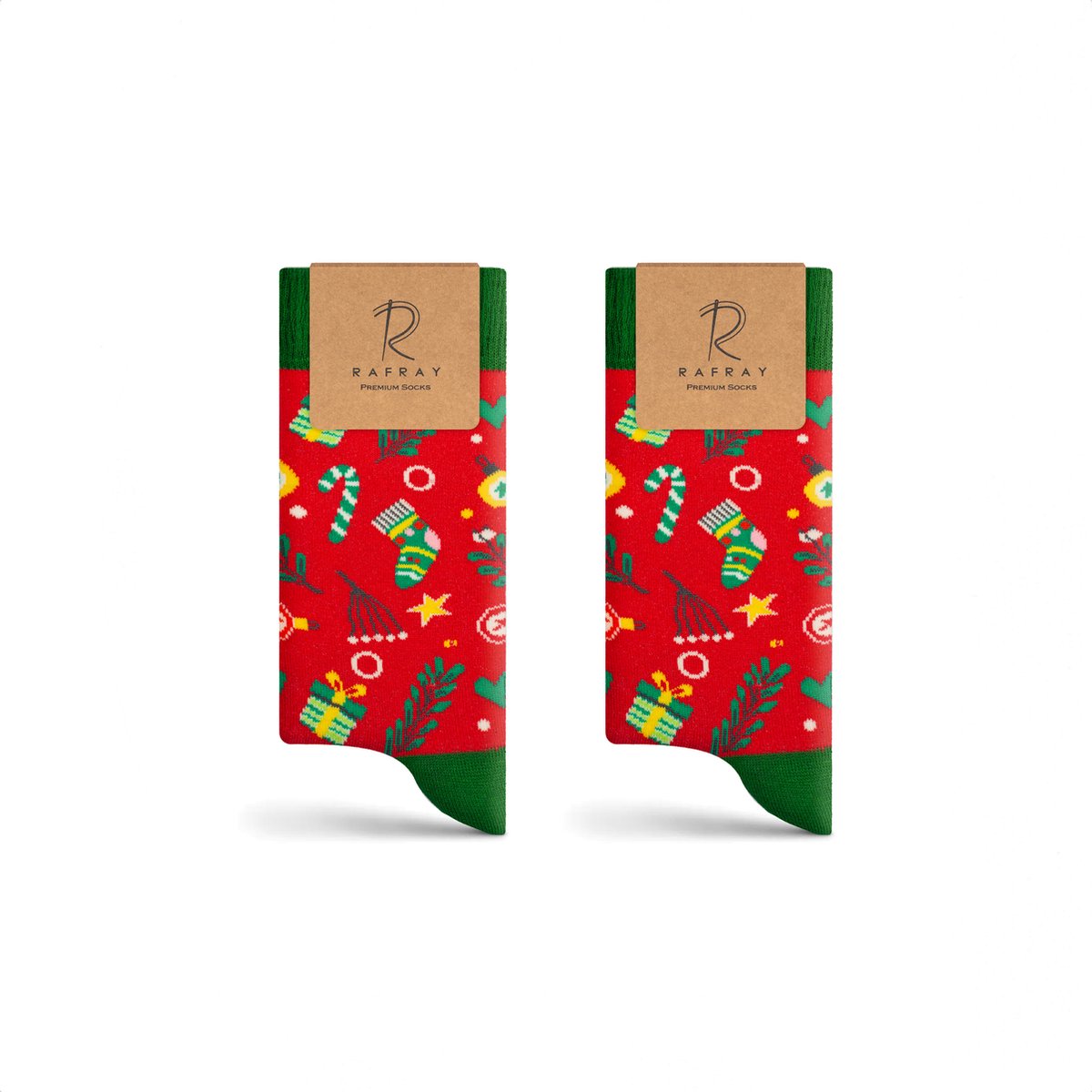 Rafray Socks - Winter Sokken Gift box - Christmas Funky Socks - Premium Katoen - 2 paar - Maat 40-44