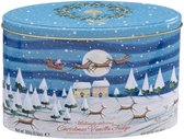 Kerst - rendieren - blauw - cadeau fudge - vanille - 300 gram - tinnen blik
