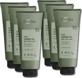 Derma Man - Douchegel 3 in 1 - Voordeelverpakking 6 x 350 ML - Hypoallergeen - Vegan - Parfumvrij