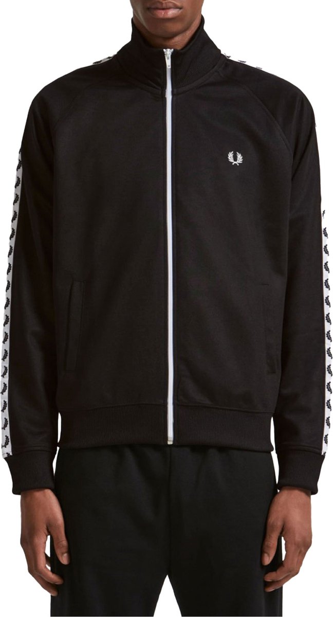 Fred Perry - Taped Jacket Zwart - Heren - Maat S - Modern-fit