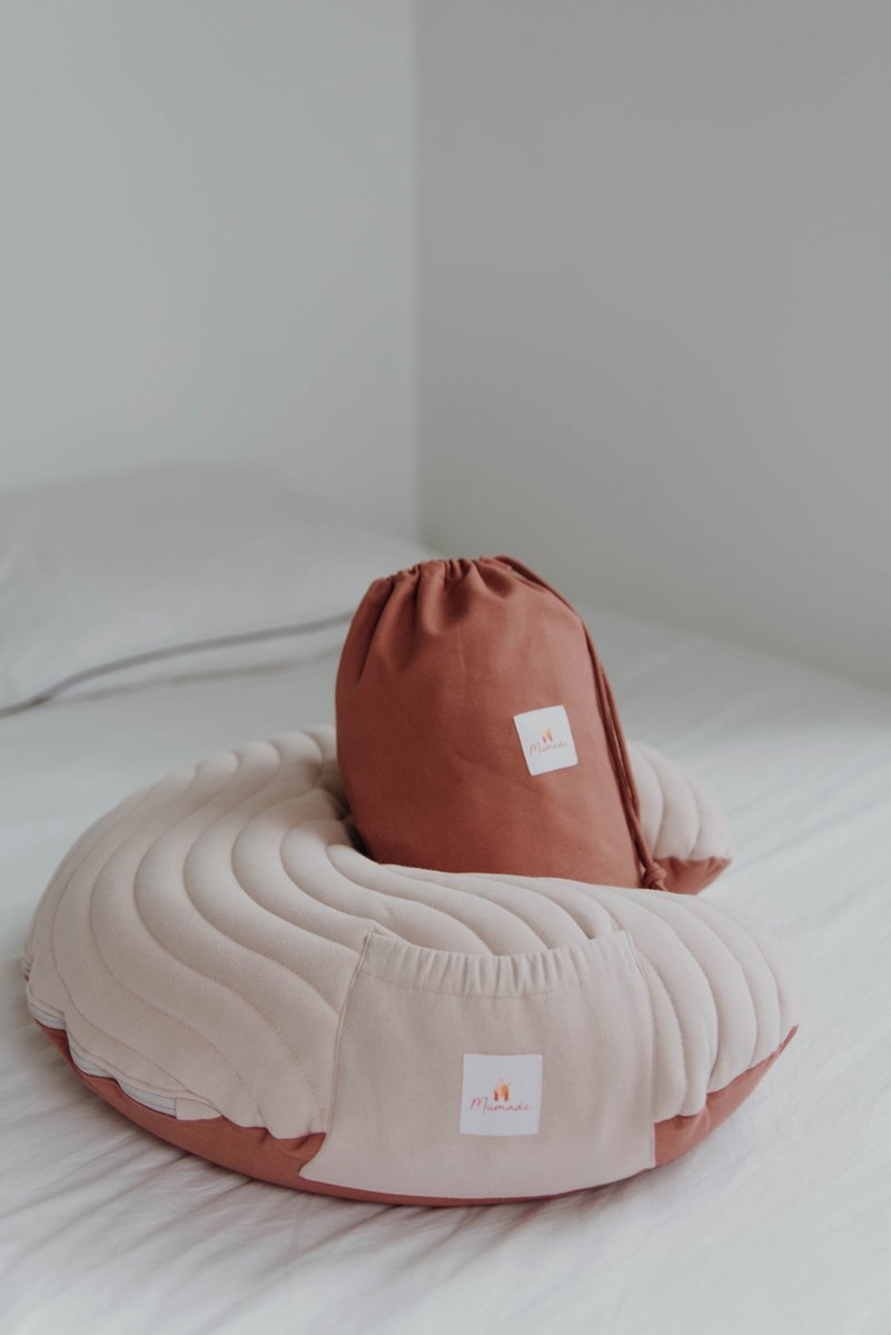Goedkoopste Mumade Voedingskussen | Borstvoeding & Flesvoeding - opblaasbaar | Terracotta