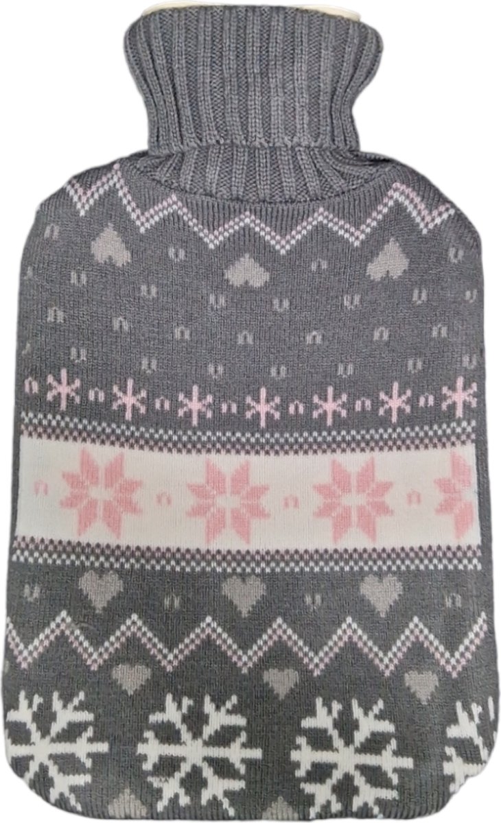 Goedkoopste Warmwaterkruik – Kruik - Warmwaterkruik Met Hoesje – 2l – Jacquard