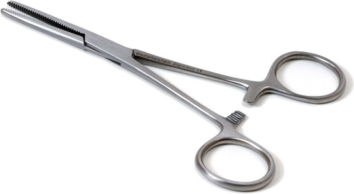 Pean arterieklem 18cm. recht rvs. Medipharchem - RVS - Stompe arterieklem - Recht