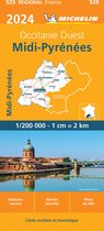 Regionale kaarten Michelin - Michelin Wegenkaart 525 Midi-Pyrénées 2024