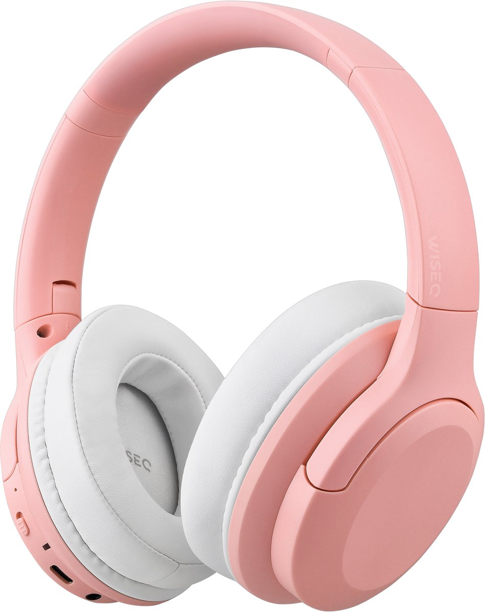 Draadloze Kinderkoptelefoon met Actieve Noise Cancelling (ANC) Bluetooth - 35 uur speeltijd – Koptelefoon Kind – Over Ear - Roze