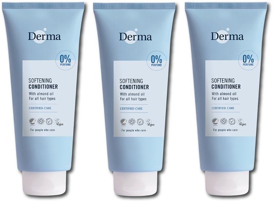 Derma Family Conditioner - Voordeelverpakking 3 x 350 ML - Parfumvrij