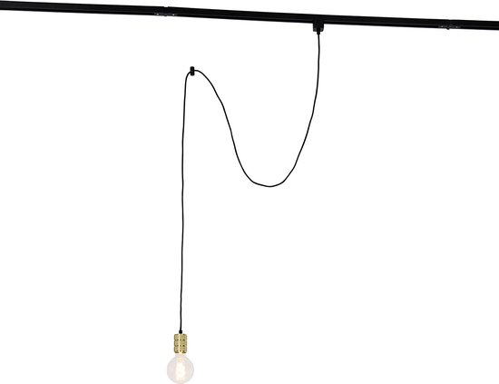 QAZQA Lampe à suspension avec suspension sur rail or - Cavalux
