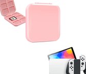 Gadgetpoint | Cassettehouder | Spelhouder | Opberg box | Cassette box | Accessoires geschikt voor Nintendo Switch | Roze | Vaderdag Cadeau