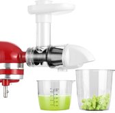 Juicer Attachment voor alle KitchenAid Stand Mixer, Slow Juicer Citrus Juicer Accessoires, Chew Juicer Attachment Groente en Fruit (Wit)