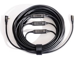 IQwire Carbon Black, 15m tetherkabel, met 3 Boosters, low profile intelliconnect USB-C connectoren in metalen behuizing, camerakant haakse connector IQwire Carbon Black, 15m tetherkabel, met 3 Boosters, low profile intelliconnect USB-C connectoren in metalen behuizing, camerakant haakse connector