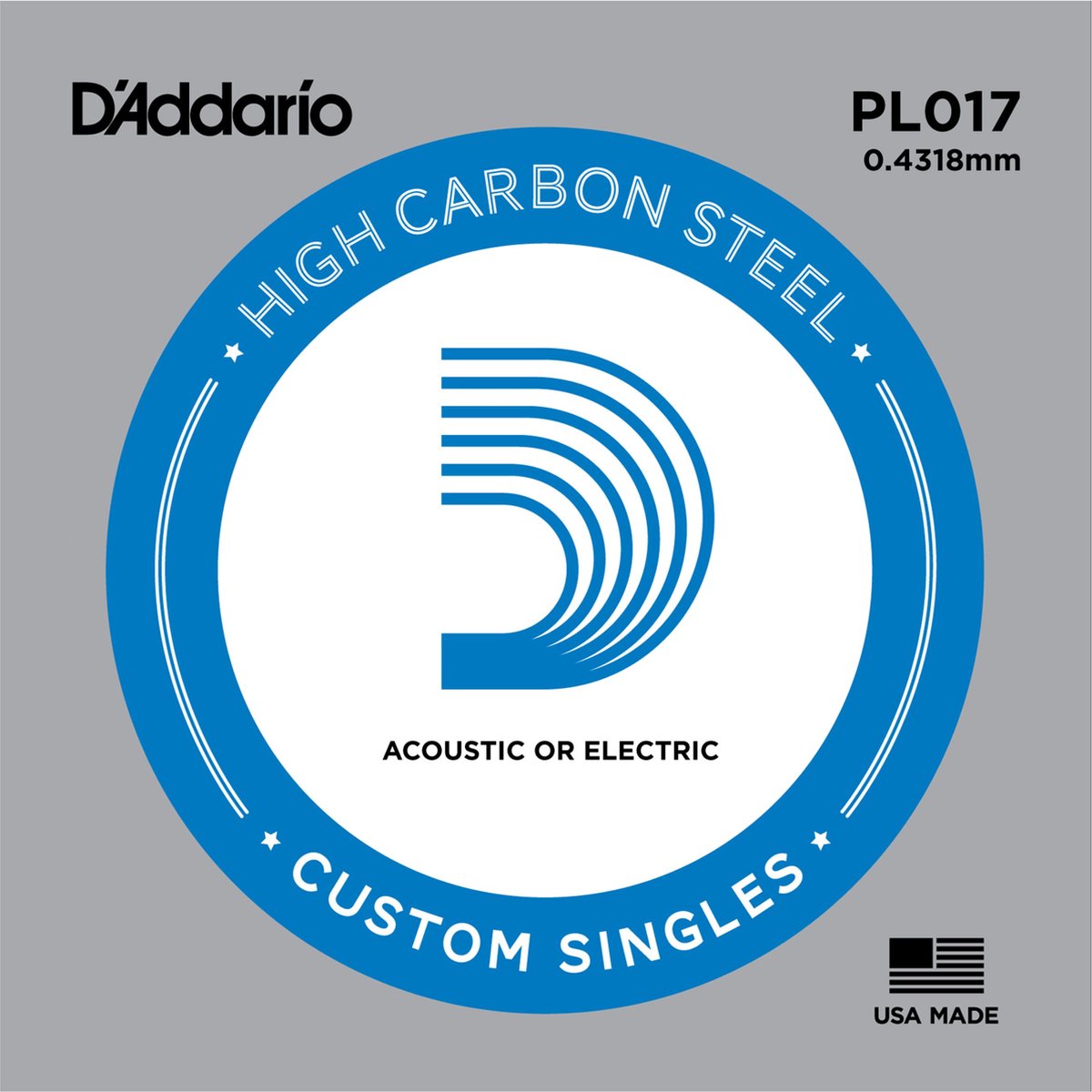 D'Addario PL017 Plain enkele snaar - Enkele snaar voor gitaar