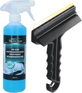 Grattoir à glace avec spray antigel pour voiture - 500 ml - raclette incluse - dégivreur de vitres