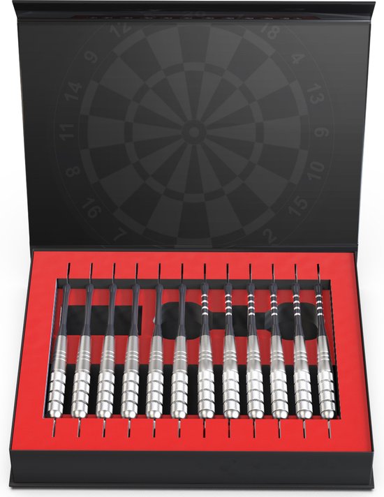 Dartpijlen – Darts van 23 Gram en 24 Gram – Set van 12 Pijlen – 70 Delige Darts Case – Giftbox met Dartspijlen, Shafts, Flights, Accessories en Extra Onderdelen - Merkloos