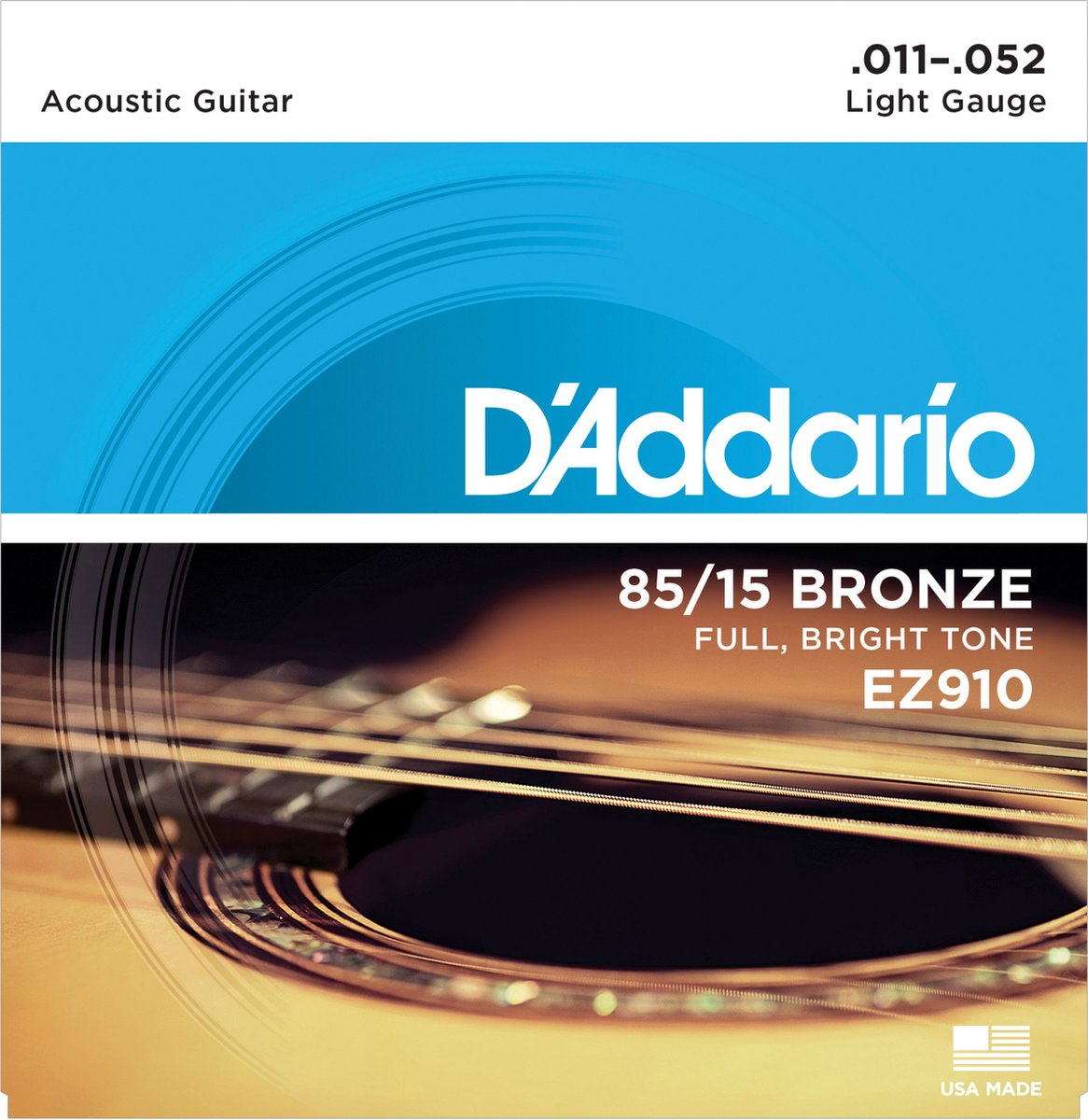 D'Addario akoestische gitaar snaren -  EZ910 11-52 85/15 Bronze