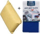 Anti condens spons + Anti condens doek - Autoruit - Condens - Raamspons - Raamdoek - Voor een helder zicht