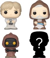 Funko Bitty Pop! - Star Wars 4-Pack Serie 1 – Luke Skywalker 511 – Obi-Wan Kenobi 10 – Jawa 371 + Mystery