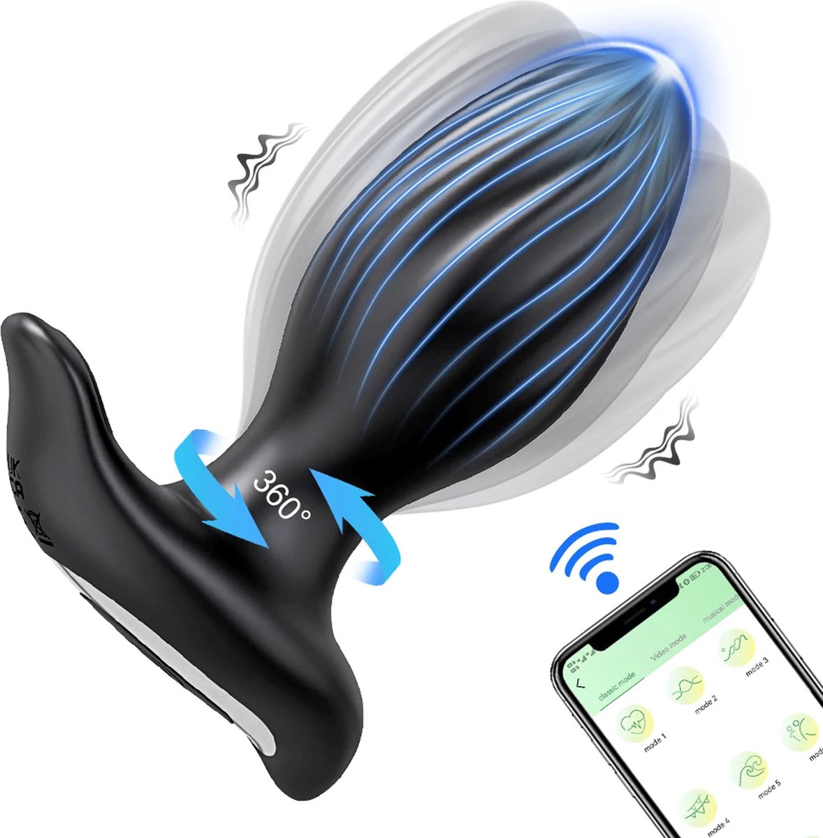 Goedkoopste Anale plug roterende vibrator PRO DIAMOND | Geschikt voor Vrouwen en Mannen | Afstandsbediening | Grote buttplug | Anaal | Anus | Kont | Hoge kwaliteit | Extreme plug | Dames | Heren
