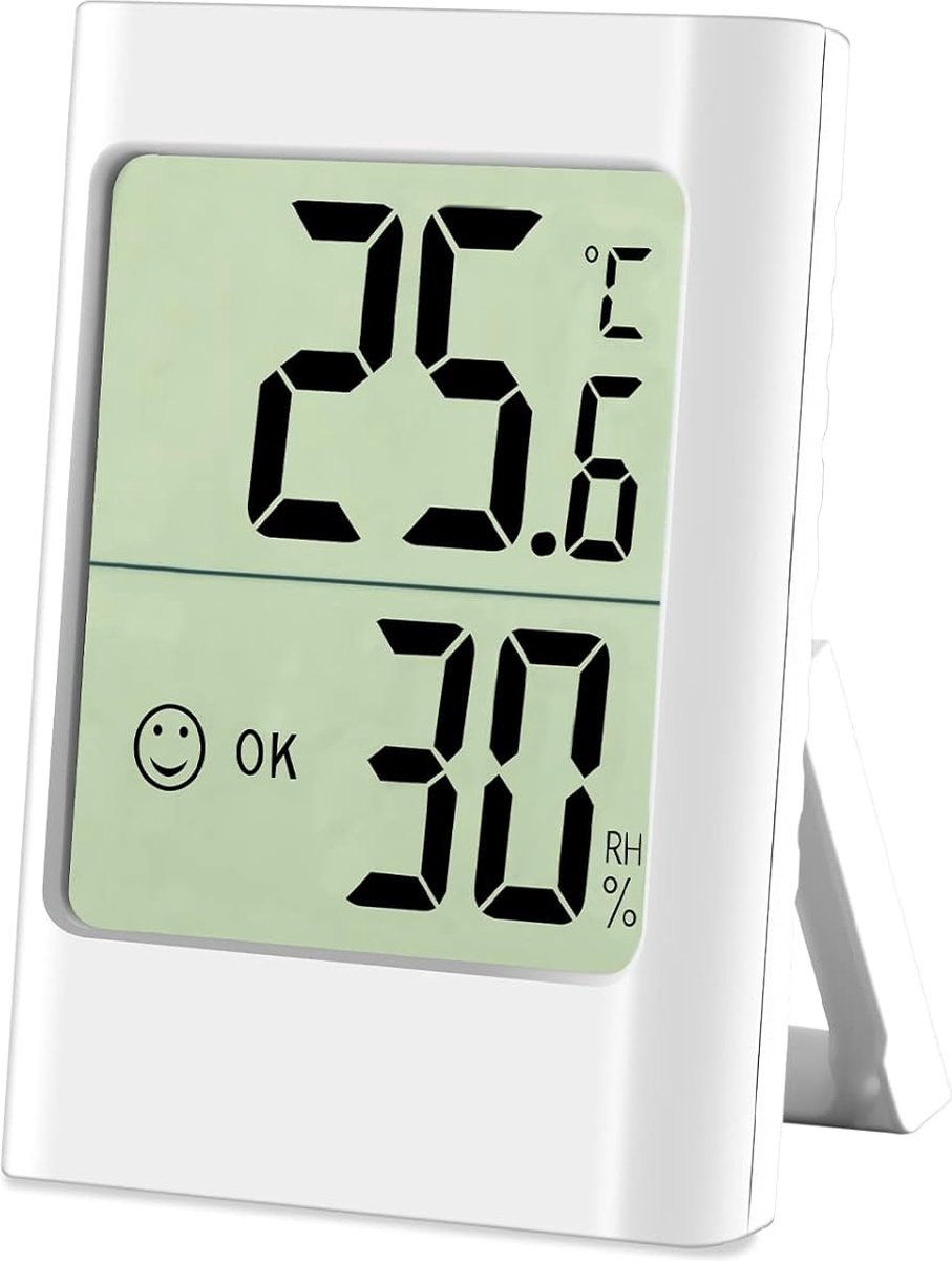 Temparatuurmeter Binnen - Thermometer Binnen - Luchtvochtigheidsmeter - Hygrometer - Weerstation Binnen