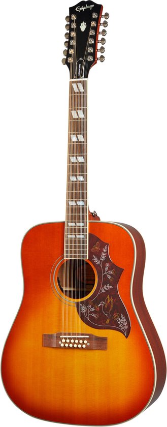 Epiphone Inspired by Gibson Hummingbird 12-String Aged Cherry Sunburst - 12-String akoestische gitaar
