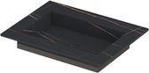 INK Post wastafel in keramische slab met envelop bodem zonder kraangat 60x45x1cm, lauren black mat