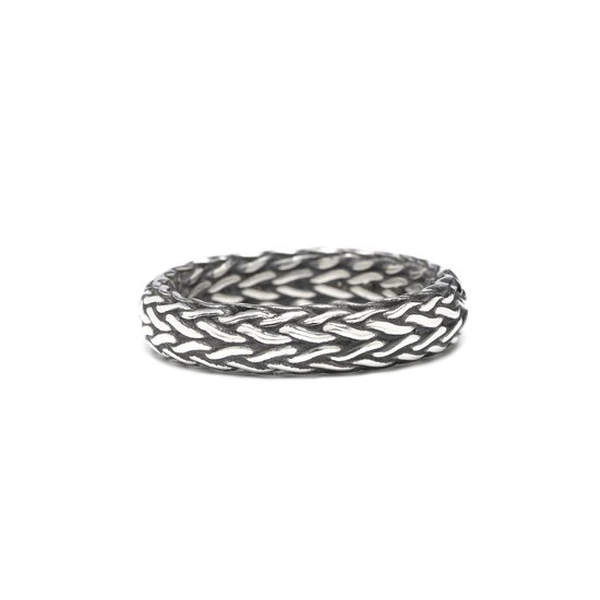 SILK Jewellery - Zilveren Ring - Roots - 242.18,5 - Maat 18,5