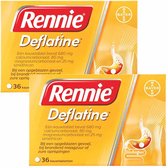 Rennie Deflatine Kauwtabletten - 2 x 36 tabletten