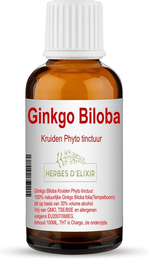 Ginkgo Biloba tinctuur - 100 ml - Herbes D'elixir