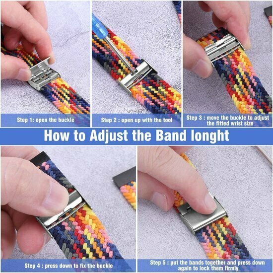 By Qubix - 20mm - Braided nylon bandje - Oranje - Geschikt voor Huawei watch GT 2 (42mm) - Huawei watch GT 3 (42mm) - Huawei watch GT 3 Pro (43mm)