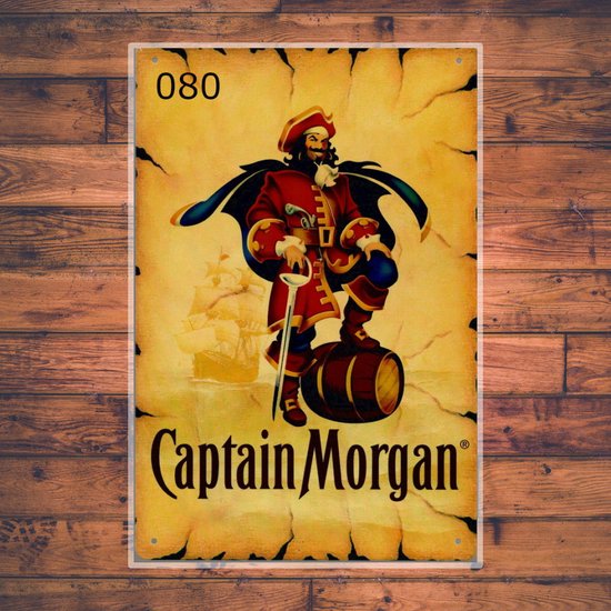 Wandbordje Captain Morgon