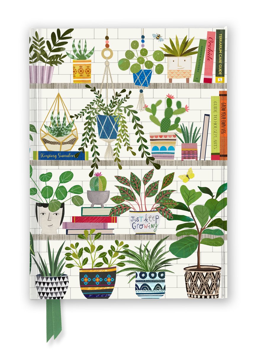 Flame Tree Notebooks- Georgia Breeze: Books & Plants (Foiled Journal)