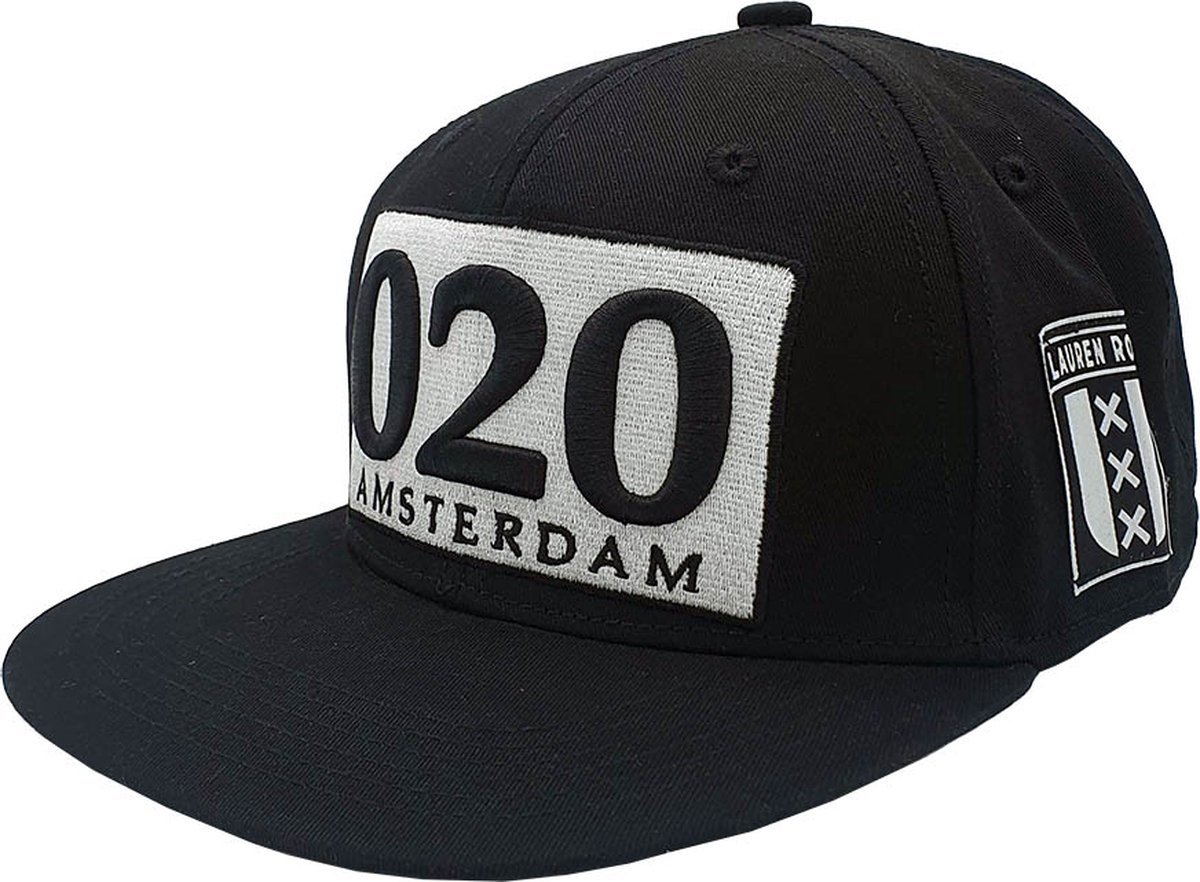 Lauren Rose - Classic 020 Amsterdam - Snapback Pet - One Size - versie 2024 - Zwart