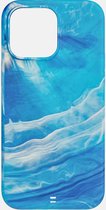 BodyGuardz Carve Marble Magsafe - geschikt voor iPhone 15 Pro Max - Blue/White