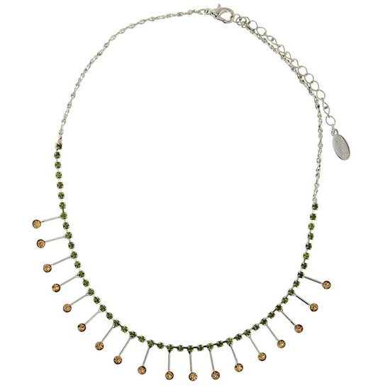 Chakra ketting zilver met edelstenen in glasbuis