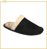 ATTREZZO® Pantoufles avec doublure chaude - modèle bas - Gris foncé - Taille 41 - chaussons - Les pieds toujours au chaud !
